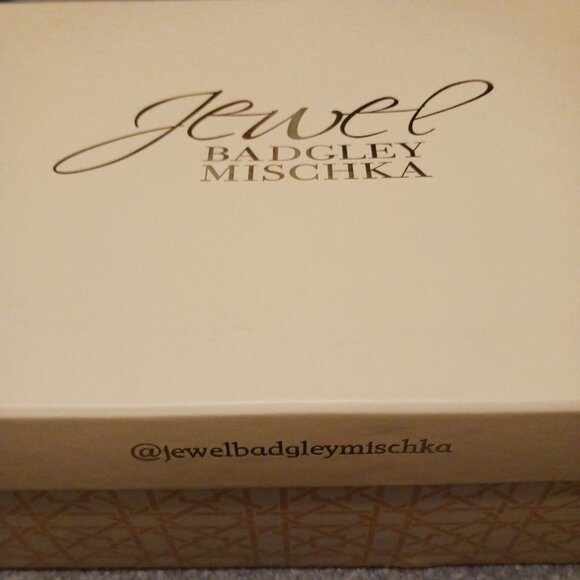 Jewel Badgley Mischka Jonna Glitter Ankle strap D'Orsay Heels in White, 9.5, NWB - Picture 11 of 12